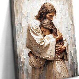 Religious Wall Art Canvas Decor Christianity Prayer Room 12x16in